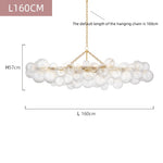 lustre moderne transparent doré ronds striés salon chambre élégant ampoules chaines led
