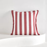 housses coussin rayées rouge blanche rustique adhésif tassel polyester carré lit moderne decoration