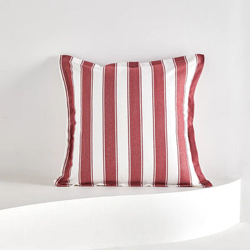 housses coussin rayées rouge blanche rustique adhésif tassel polyester carré lit moderne decoration