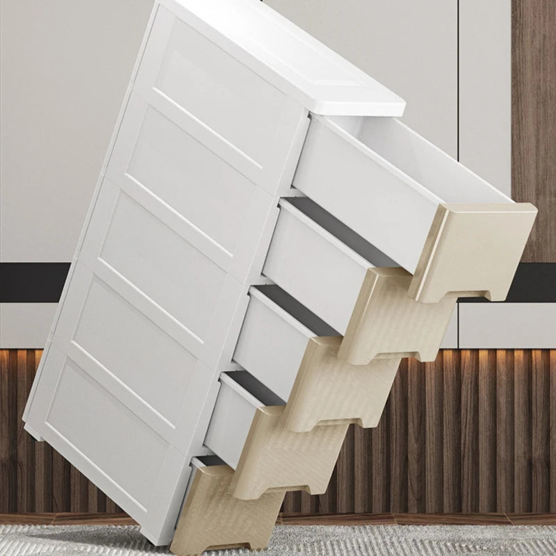 meuble tiroirs blanc moderne salle bain rangement étagères plastique minimaliste multifonctionnel organisateur