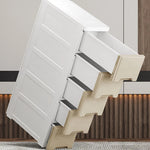 meuble tiroirs blanc moderne salle bain rangement étagères plastique minimaliste multifonctionnel organisateur