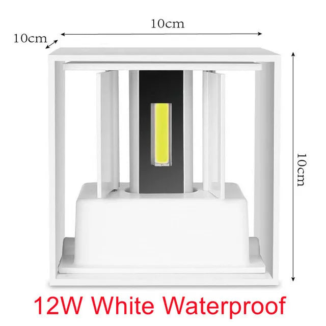 Éclairage mural LED 12W 6W noir blanc contemporain réglable 100°