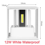 appliques murales modernes led 12w blanc noir étanches mur