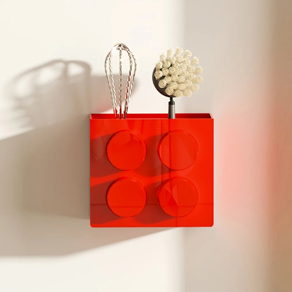 boîtes rangement magnétiques rouge bleu jaune blocs lego moderne fixations magnétiques almacenamiento organizador porta