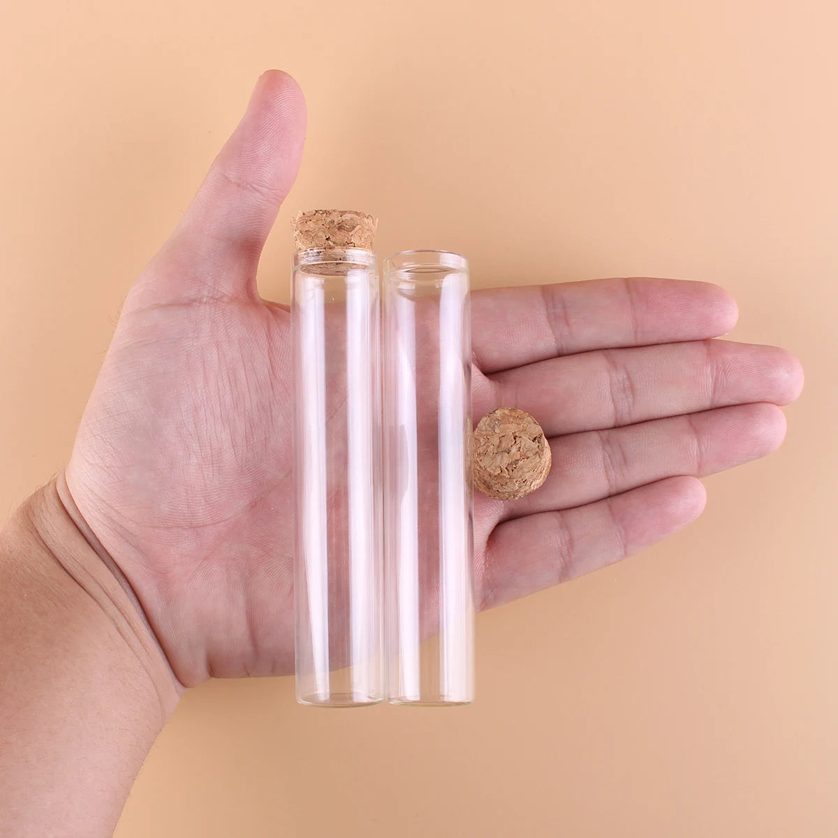 tubes essai verre bouchons liège 5ml 7ml 10ml 14ml 18ml 20ml 25ml 30ml