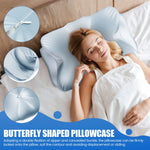 couvre lit papillon bleu clair soyeux moderne élégant fermeture glissière boucle dissimulée polyester coton