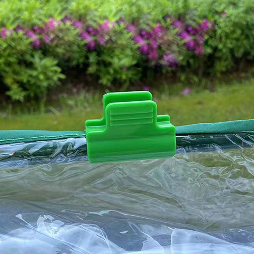pinces protection plantes vertes transparentes maille fine clips pratiques agricoles serre jardins support filtre