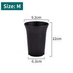 lot pots fleurs plastique noir moderne jardinières plantes succulentes décoration jardin culture intérieur