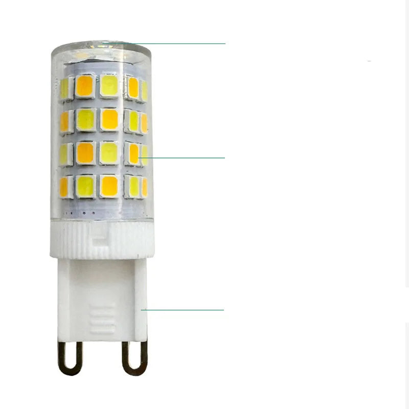 ampoule led 3w blanc moderne carrés jaunes verts 2700k 6500k g9 cct