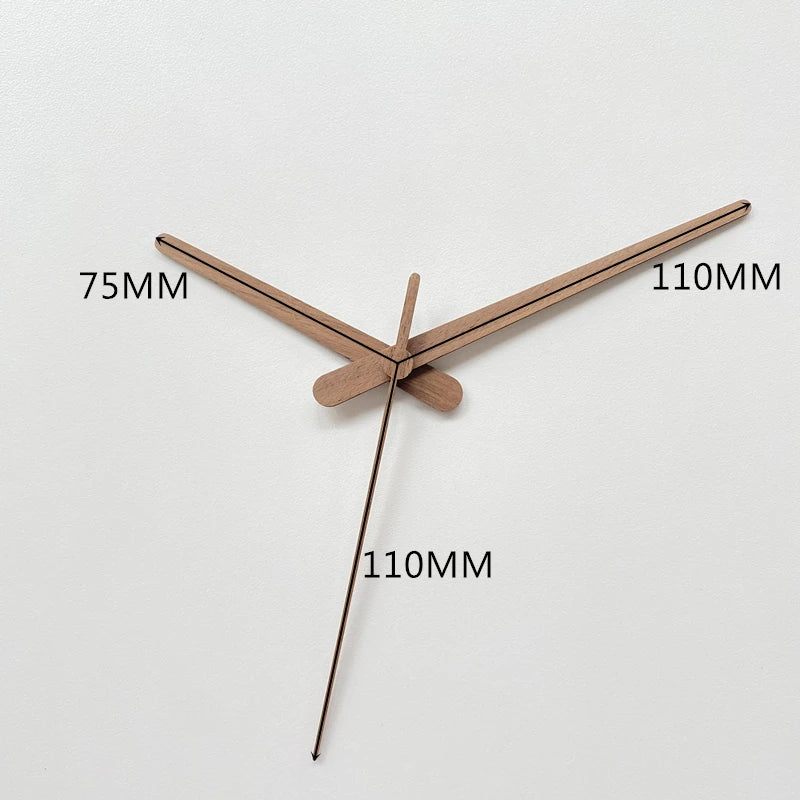 horloge murale aiguille bois moderne marron clair minimaliste quartz remplacement aiguilles montre