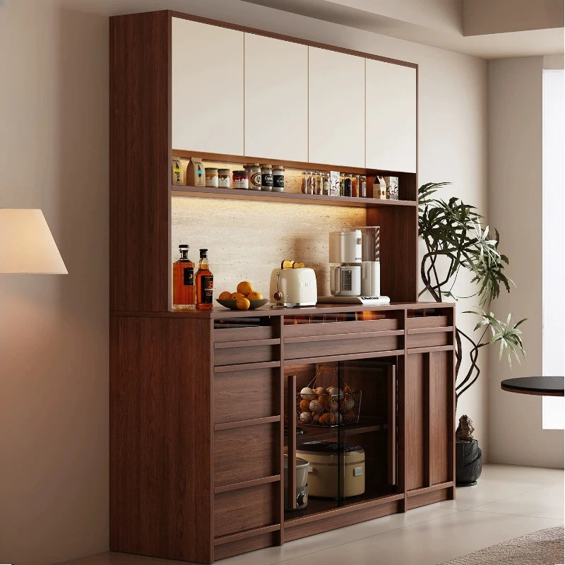 meuble cuisine armoire bois blanc marron étagères modernes minimaliste salon rangement