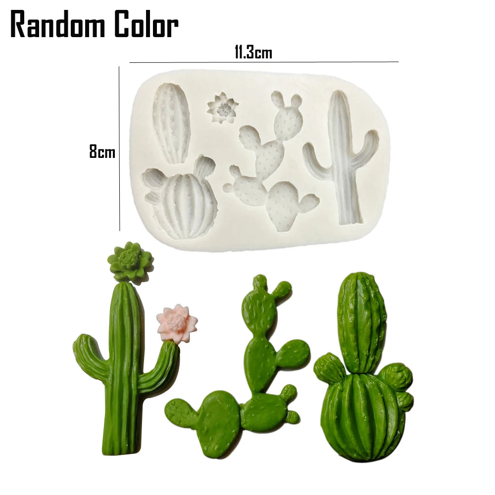moule silicone cactus décoration gâteau fondant cupcakes sucre botanique mexicain