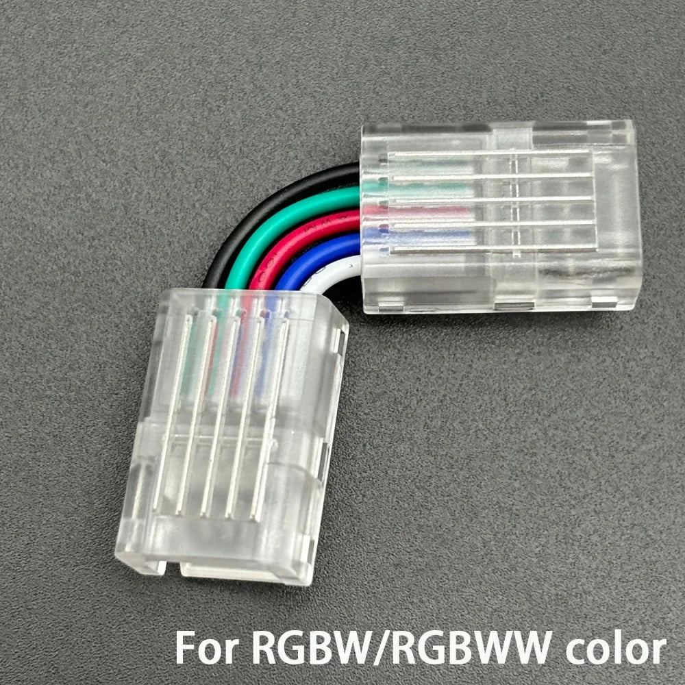 connecteurs led transparents 10mm 8mm 12mm 2pin 3pin 4pin 5pin clips modernes no welding