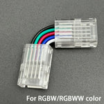 connecteurs led transparents 10mm 8mm 12mm 2pin 3pin 4pin 5pin clips modernes no welding