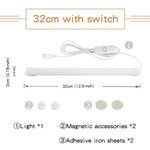 lampe led aimantée usb moderne blanc mat 32cm 5v warm white light