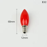 ampoules led décoratives rouge modernes vis e14 quatre diodes jaunes quatre ampoules