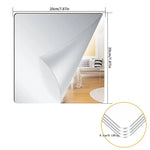 miroir autoadhésif flexible acrylique 20x20cm moderne blanc opaque chambre décoration