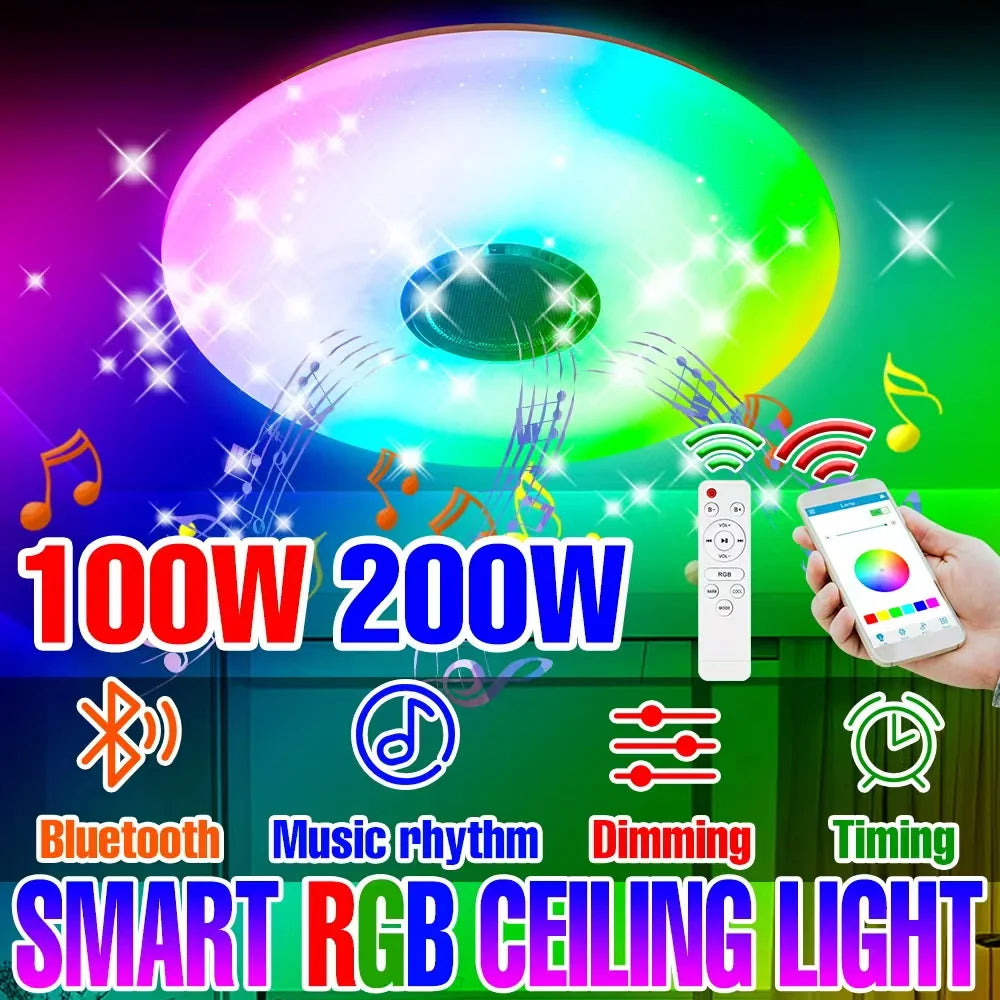 lampe inteligente rgb blanc moderne certification rohs ul bluetooth app télécommande musique