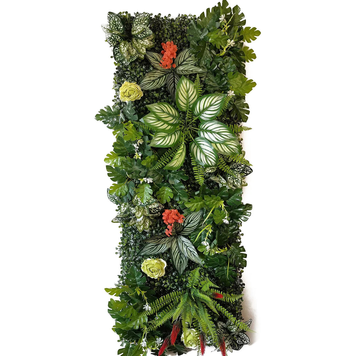 mur végétal artificiel feuillage dense plante décorative jardin extérieur intérieur décoration murale moderne vert