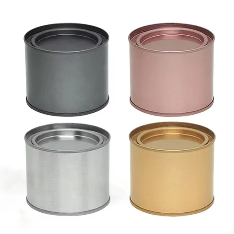 boîtes métal rondes contemporaines noir doré argent bijoux rangement minimaliste