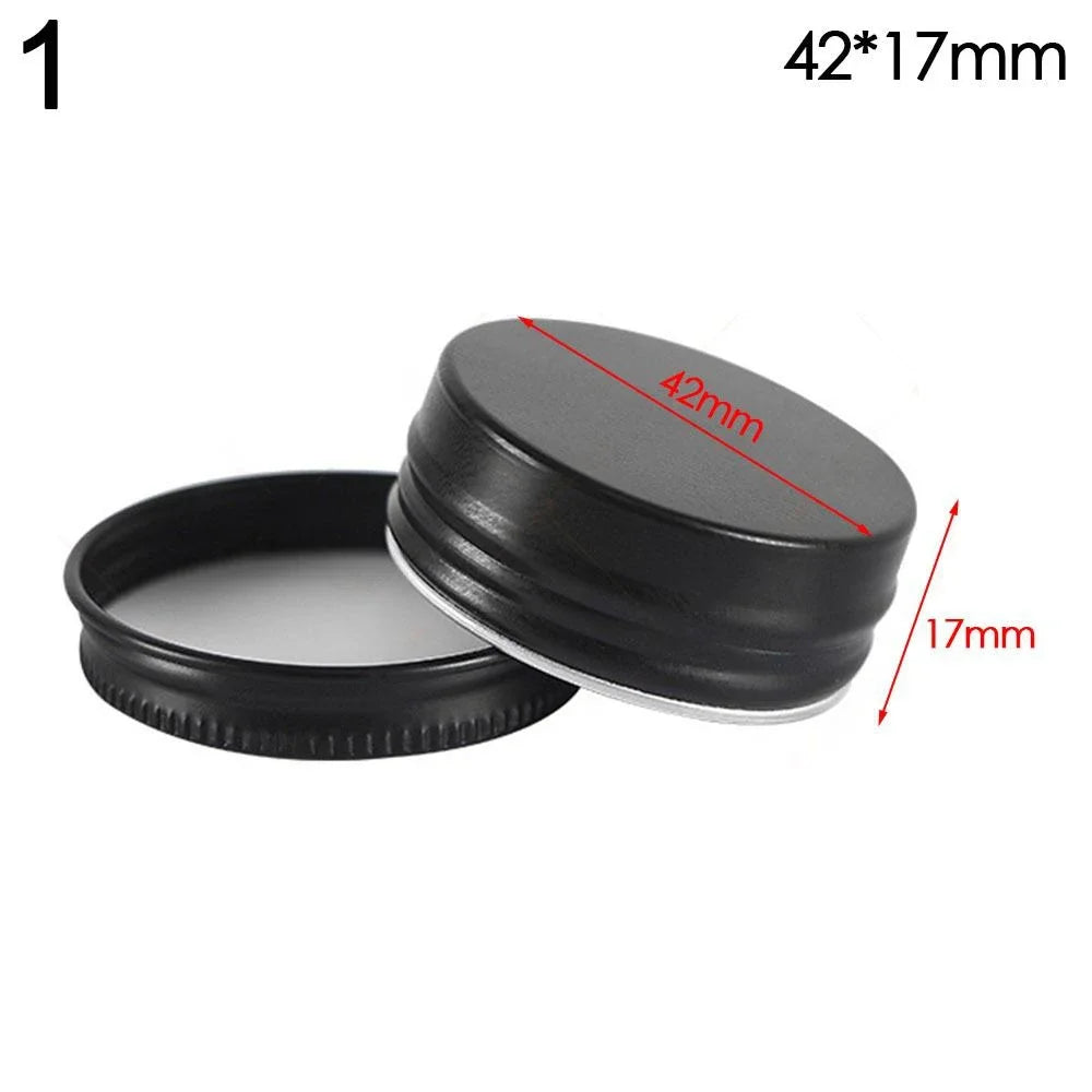 pots aluminium hermétiques rechargeables crème baume cosmétique moderne noir doré rose gris mat