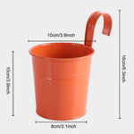 Pots fleurs suspendus modernes couleurs violet jaune rose bleu orange anneaux fixation