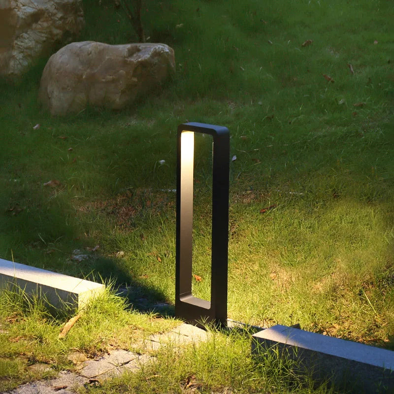 lampe extérieure led moderne imperméable aluminium noir gris 60cm ip65 2000lm