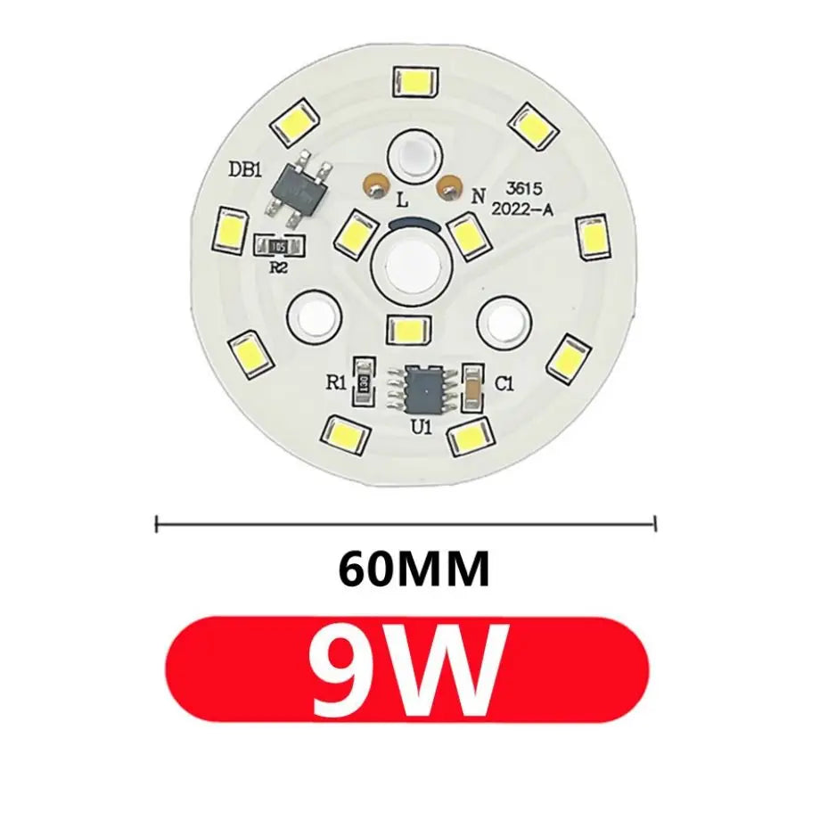 Plaque LED Downlight Chip 3W 5W 7W 9W 12W 15W 18W Blanc Diodes Modernes