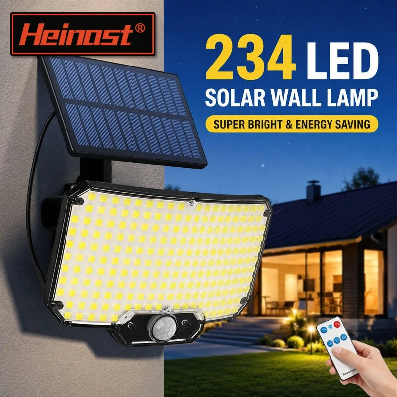 lampe solaire murale moderne noir bleu blanc panneau solaire capteur mouvement télécommande clips led