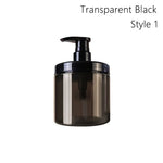 savon liquide flacon noir blanc transparent pompe rechargeable moderne bouteille large ouverture 300ml 500ml