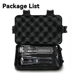 lampe torche noire led puissante rechargeable urgence camping 1000lm moderne résistante chocs