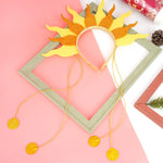 couronne solaire jaune rayons brillants élastique festif anniversaire mariage carnaval noël valentin Halloween