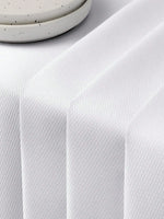 nappe table blanche texture fine moderne réutilisable polyester rectangleextérieur mariage fête blanc opacité minimaliste