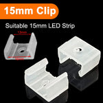 clips fixation bande led transparent moderne 6mm 8mm 12mm 15mm certifié fcc rohs