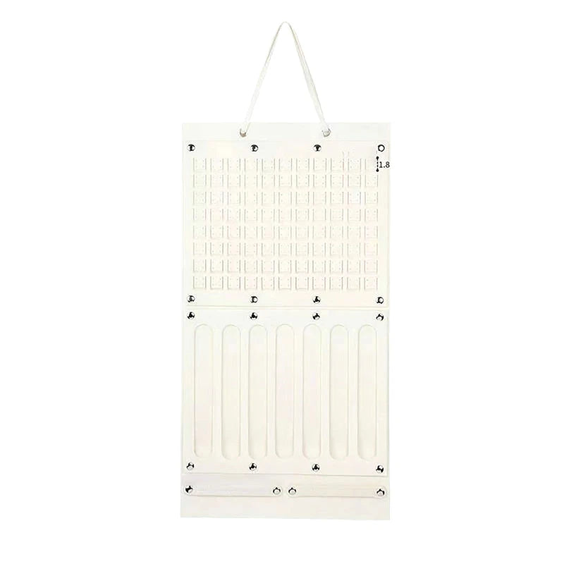 porte bijoux moderne cuir blanc grille 10x10 rangement présentation bijoux blancs