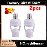adaptateur prise e27 detecteur mouvement pir blanc moderne pratique led 30w interrupteur auto