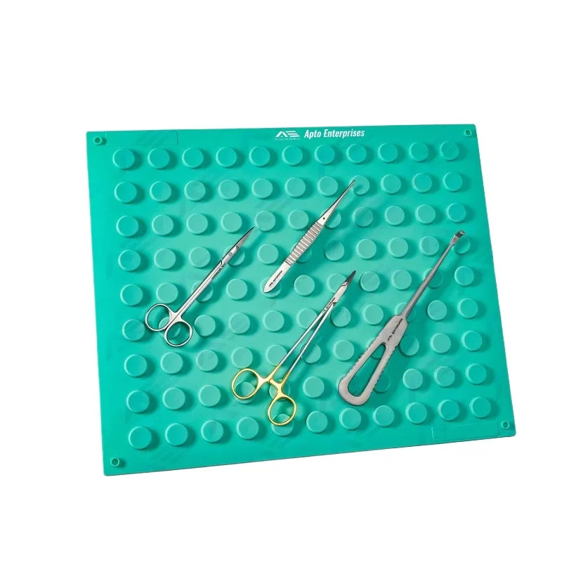 kit pinceaux médicaux vert clair surface bosses régulières pratique clips