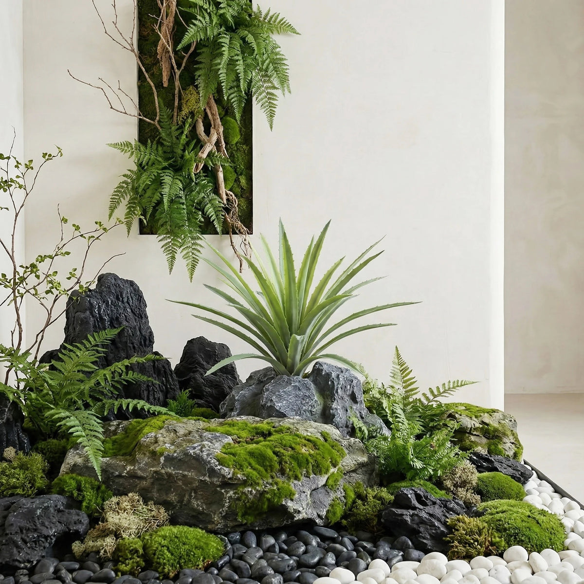 décoration intérieure zen agave artificielle 15 feuilles contemporaine minimaliste maison
