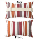 coussin moderne polypropylene rectangle blanc rayures utilisation décoration voiture 28x40cm imprimé nordique