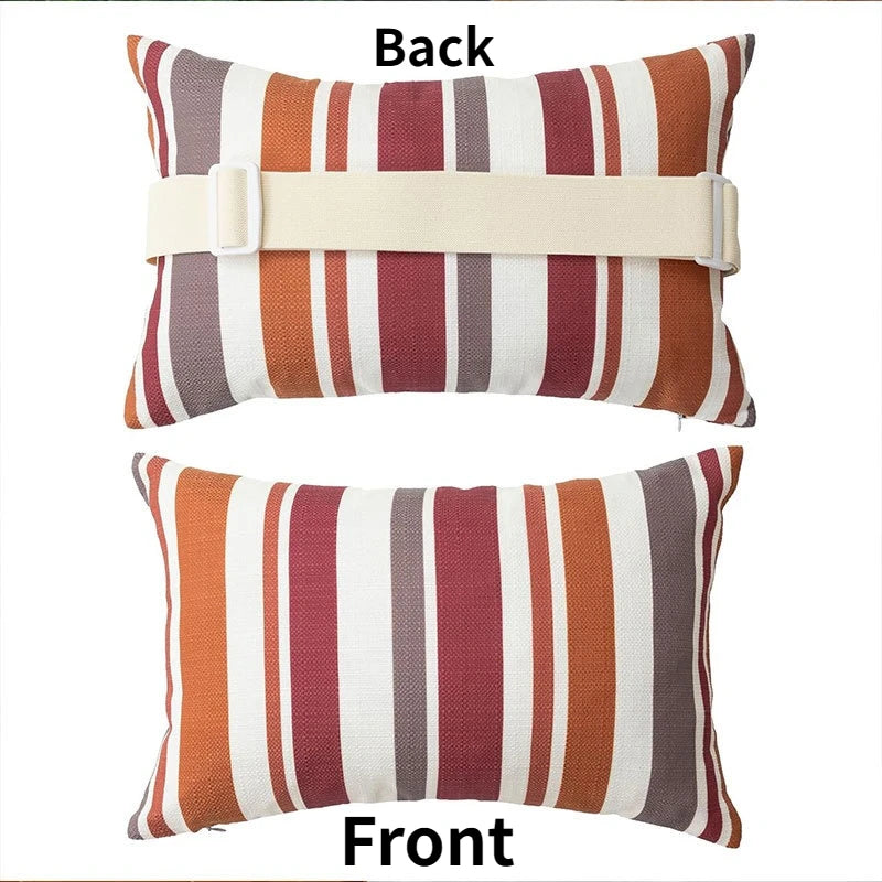 coussin moderne polypropylene rectangle blanc rayures utilisation décoration voiture 28x40cm imprimé nordique