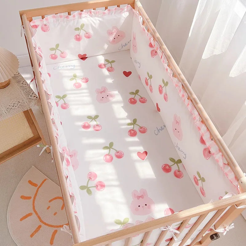 lit bébé drap coton animaux fruits motifs décoratifs blanc gris rose bleu vert