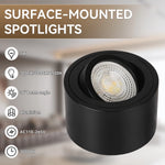 spot lumineux led 7w blanc noir moderne couleurs changeables 80x50mm
