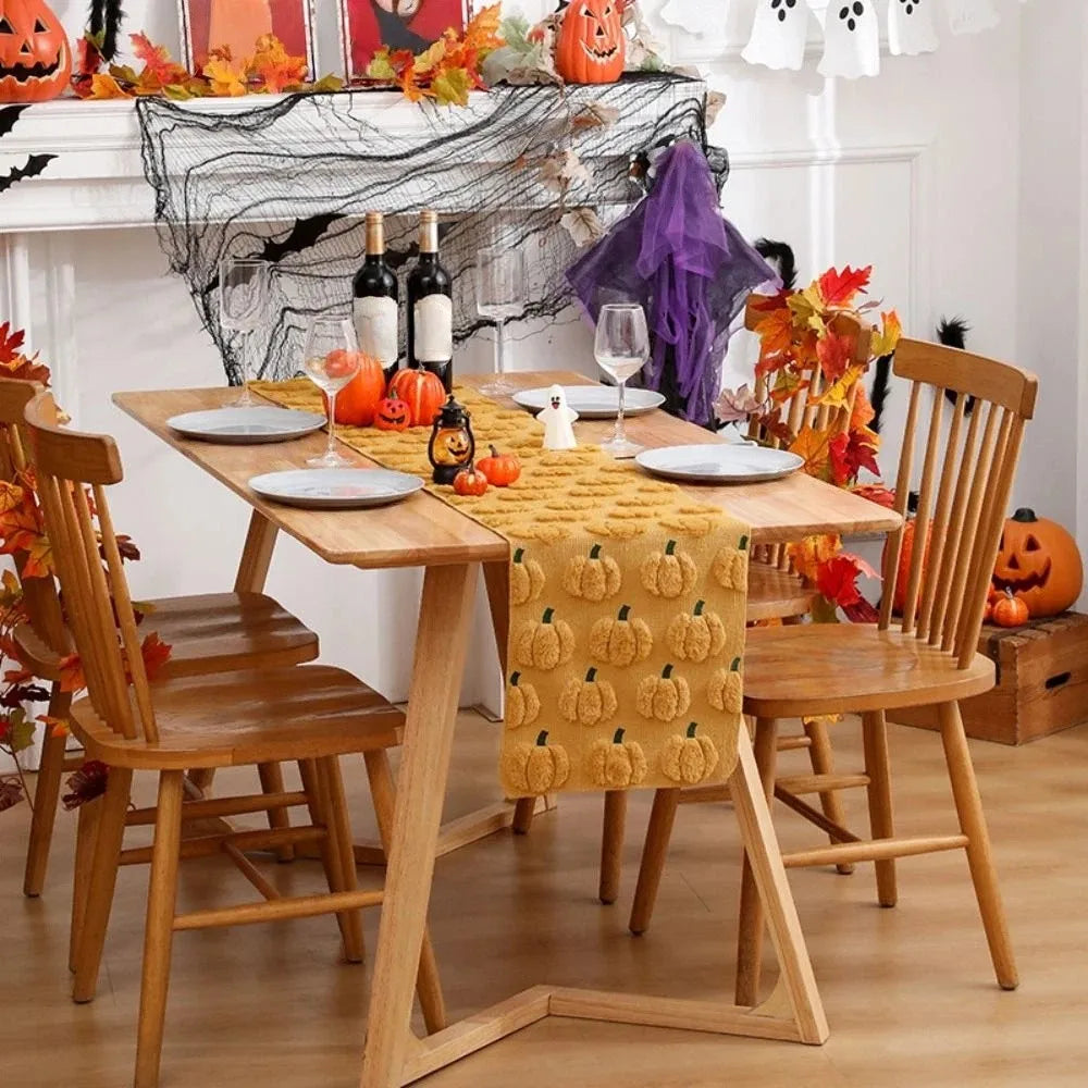 tableau halloween citrouille 3d orange décoration automnale maison festive polyester coton