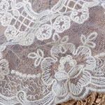 serviettes table blanc dentelle florale classique opaques polyester coton usage quotidien festive
