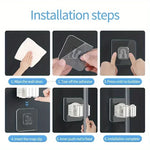 clips rangement adhésifs balai aspirateur moderne blanc gris multifonctionnalité stockage mur