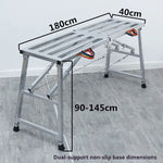 table pliante argentée structure métallique moderne poignées anti dérapante pliante portative