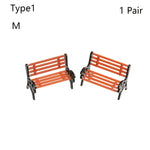 petit banc miniature résine décoratif jardin féerique maison poupée micro paysage