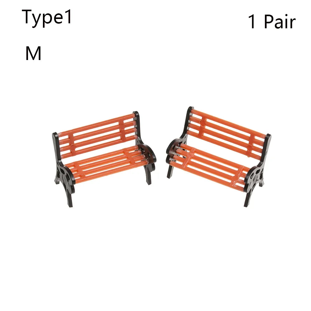 petit banc miniature résine décoratif jardin féerique maison poupée micro paysage