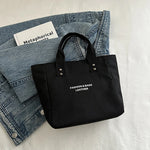 sac main toile polyester couleur rose rouge noir blanc jaune moderne casual poignées fermure