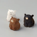 figurines ours géométriques blanc marron noir minimaliste moderne salon